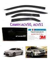 กันสาดcamry​ คัมรี่ ACV50-51  ปี 12-18 สีดำ