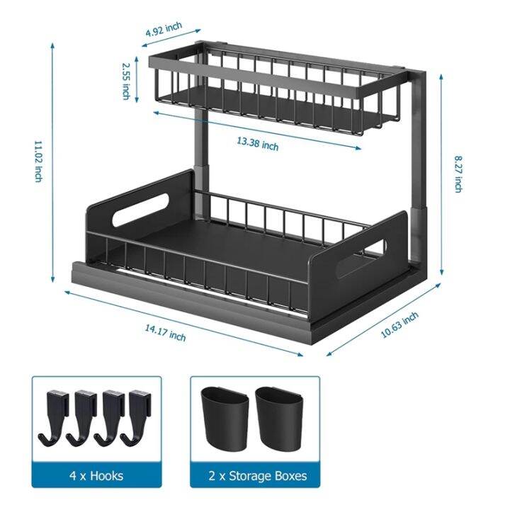 under-sink-kitchen-organizer-with-cups-and-hooks-2-tier-l-shaped-rack-pull-out-under-sink-storage-with-sliding-drawer