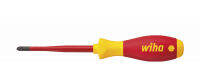 Wiha Screwdriver SoftFinish® electric slimFix, Insulated Screwdriver, SL/PZ1 X 80mm, SL/PZ2 X 100mm (Option Select)