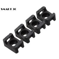 Universal 100Pcs Black 4.5mm Width Cable Tie Saddle Type Mount Base Wire Holder