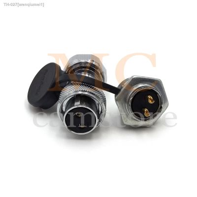 ✸ WS20 2-pin Aviation Connector Waterproof Metal Threaded Panel M20 Connector AC DC signal LED industrial Equipment