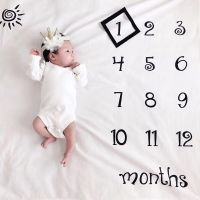 【YF】 Newborn Baby Monthly Growth Milestone Blanket Photography Props Background Cloth Infant Photo Accessories Fotografia