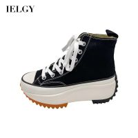 ✥✔◑ xing lu nan IELGY womens sports style is thin hip-hop canvas shoes platform high-top laces