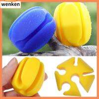 WENKEN 2PCS ซิลิโคนทำจากซิลิโคน ที่ยึดคันเบ็ด มี6สี ลูกบอลลูกบอลลูกบอล เน็กไทเบ็ดตกปลา อุปกรณ์เสริมสำหรับตกปลา น้ำหนักเบามาก เนคไทอุปกรณ์ตกปลา อุปกรณ์ตกปลาสำหรับตกปลา