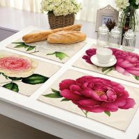 【CC】☃❡♟  1Pcs Pattern Placemat Dining Table Drink Coaster Cotton Bowl Cup Mats 42x32cm Accessories MP0023