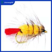 ZHANXENG498 10 #12 # เหยื่อตกปลาบิน หนอนขนแกะ Rown caddis Nymph Fly เหยื่อตกปลาเทราท์ ของใหม่ ปลาเทราท์บิน หนอนล่อขนสัตว์ ตกปลาบินตกปลา