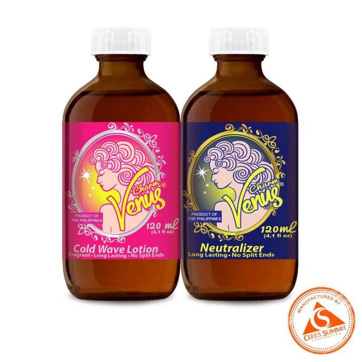 Venus Charm Perming Set (Cold Wave Lotion & Neutralizer) 60 mL and 120