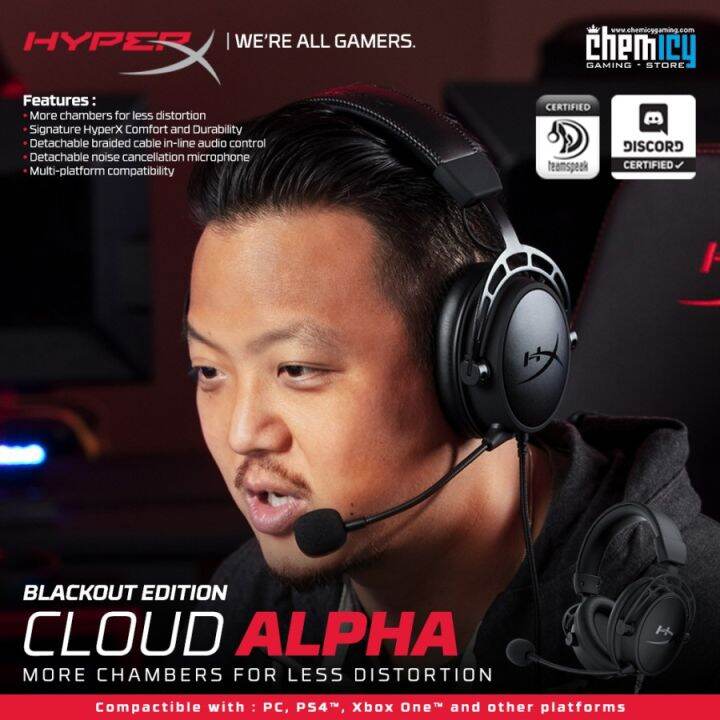 HyperX Cloud Alpha Blackout Edition Gaming Headset Lazada Indonesia