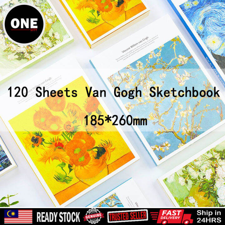 120 Sheets Van Gogh Sketchbook Vintage Painting Drawing Graffiti Sketch