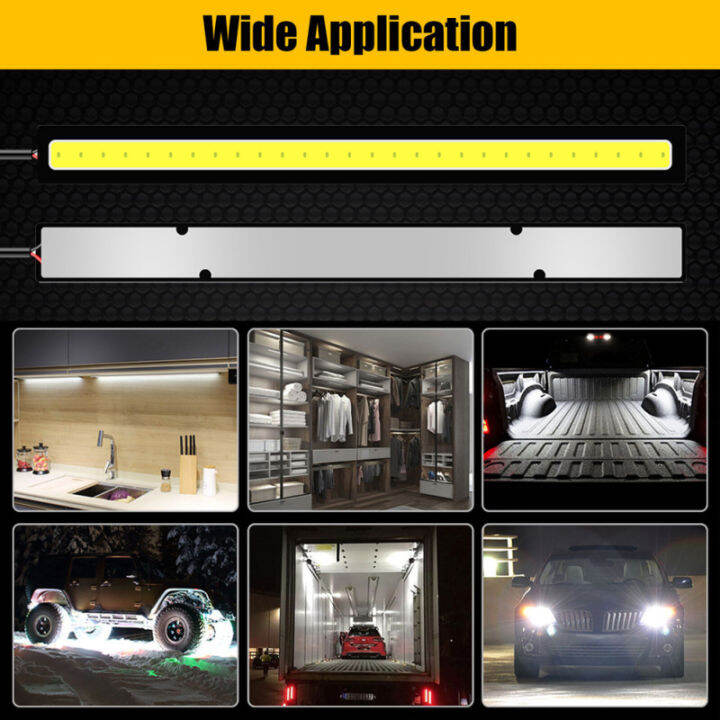 12ชิ้นซัง12โวลต์ไฟแถบไฟ-led-drl-กลางวันไฟเดย์ไลท์17เซนติเมตรภายในภายนอกชิ้นส่วนทดแทนแสง