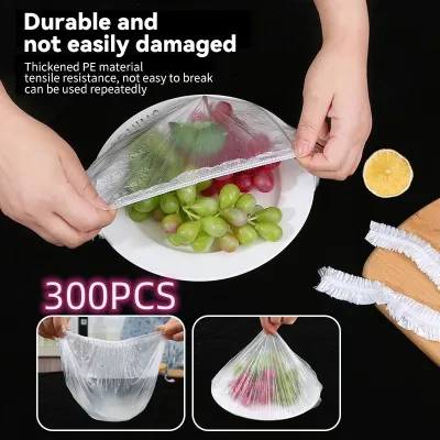 Food Grade Food Lids Disposable Food Cover Shoe Cover Shower Headgear Bowls Caps Elastic Plastic Wrap Food Fresh Saver Bag Dust