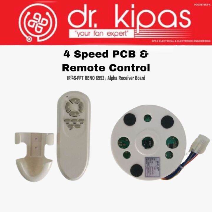Alpha Ceiling Fan PC Board Remote Control IR/4SFFT RENO 699 / Alpha