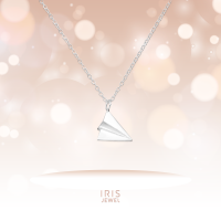 IRIS JEWEL สร้อยคอ Collection Origami (เครื่องบิน) ( Silver Plane Origami Necklace )