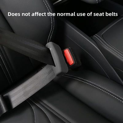 For Tesla Model 3/Y Seat Belt Buckle Protective Cover Silicone Collision Avoidance Black Safety Belt Clip Protector 5PCS