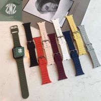 สาย watch งานใหม่ งานดี สาย นาฬิกา  สีมาใหม่  สาย  size 38/40/41mm 42/44/45/49mm สายยางเข็มขัด ลายคลื่น