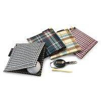 “：】、‘ Plaid Pattern Double Side Fleece Golf Ball Cleaning Towel With Carabiner Hook Water Absorption Golf Club Head Wiping Cloth Clean