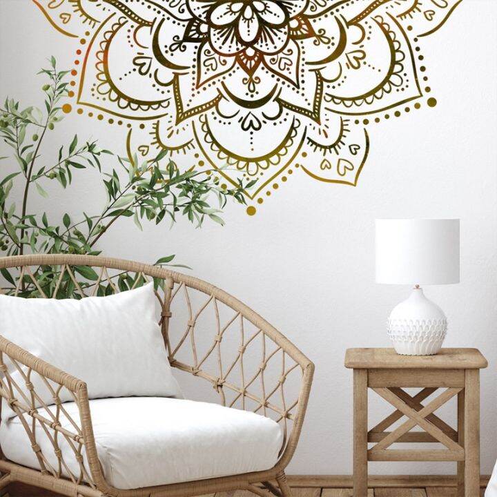 2pcs-set-mandala-pattern-wall-sticker-boho-pvc-wall-decal-for-home-decoration