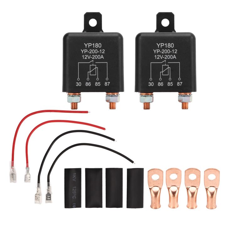 สวิตช์รีเลย์สตาร์ทเตอร์พิน12v-4พินสำหรับงานหนักรีเลย์รถยนต์ตัวติดต่อชุบเงินอเนกประสงค์สำหรับรถกระบะ-atv