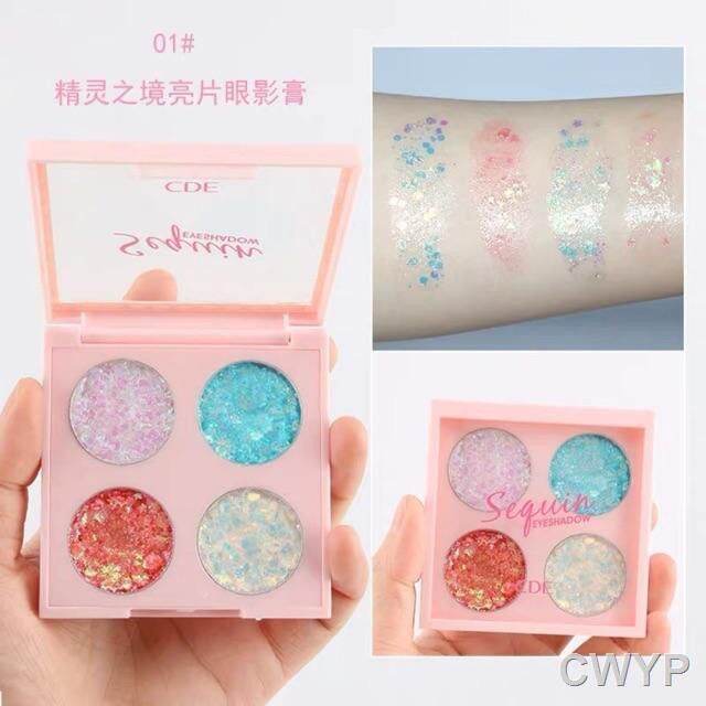 cde-eyeshadow-อายกริตเตอร์-กากเพชร-4-สีใน-1ตลับ-แท้