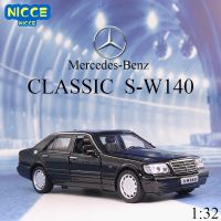 Nicce 1:32 Mercedes-Benz CLASSIC S-W140 Alloy Car Model Pull-Tail Light Vehicle Stop Sound Model Toy for Children A88