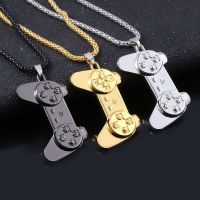 MIDY Punk Style Game Machine Handle Pendants Necklaces Hip Hop Sweater Chain Controller Hiphop Statement Jewelry Game Fans Gift Fashion Chain Necklace