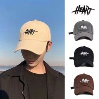 2023✖ Hat Mens Trendy Autumn and Winter New Embroidered Letter HEART Soft Top Face Revealing Small Korean Style Fashionable and Versatile Baseball Cap