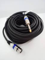 CABLE MICROPHONE XLR 6.5mmสายไมค์ร้องคาราโอเกะ อย่างดี 20 เมตร ทำจากทองแดงแท้ สัญญานเต็มใช้ได้กับเครื่องเสียงหรือลำโพงได้ทุกรุ่น ได้มาตราฐาน