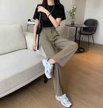 Women Trousers High Waist Pants Wide Leg Pants Casual Trousers