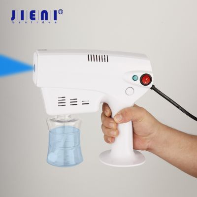 ☄ JIENI Indoor Disinfection Sterilization Spray Gun Safe Use American Plug White Sprayer With Plastic Liquid Container