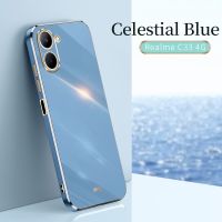 เคสชุบสำหรับ Realme C55 10 Pro C33 2022 5G 4G ซิลิโคนนิ่มขอบเลนส์กันกระแทกคลุมทั้งหมดป้องกันกล้อง