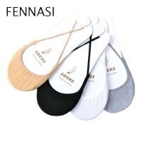 FENNASI Sock Slipper Women 3 Pairs Shallow Mouth Half Palm Invisible Breathable Non-Slip Solid Color Socks Tights