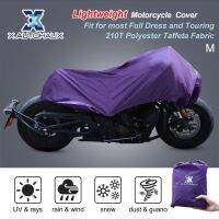 X Autohaux M L XL ผ้าคลุมรถจักรยานยนต์ที่คลุมครึ่งน้ำหนักเบากลางแจ้งกันน้ำฝนฝุ่นป้องกันสำหรับส่วนใหญ่แต่งตัวเต็มรูปแบบ