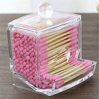 Cotton Swabs Storage Holder Transparent Makeup Jewelry Organizer