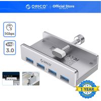 Orico อะแดปเตอร์ฮับ USB 3.0 อะลูมิเนียม 4 พอร์ต ความเร็วสูง 10-32 มม. สําหรับแล็ปท็อป เดสก์ท็อป (MH4PU)