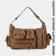 Túi xách C6-POCKET size Laptop L màu nâu - CHAUTFIFTH