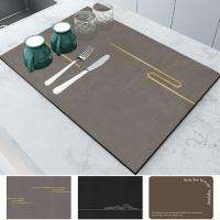 【CC】 Rectangular Dining Draining Super Absorbent Drain Dinnerware Placemat Sink Anti