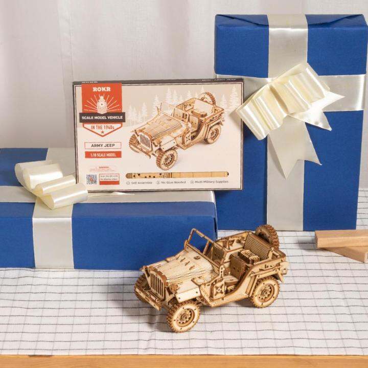 robotime-1-18-369pcs-retro-diy-movable-3d-army-jeep-wooden-puzzle-game-assembly-toy-gift-for-children-teens-adult-mc701