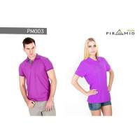 PIRAMIDTHAILAND (PM004) เสื้อโปโลสีม่วงมะปริง ยี่ห้อพีระมิด PIRAMID