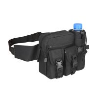 Unisex Outdoor Waist Pack Fanny Pack Men Women Tactical Sports Hip Belt Bum Bag with Water Bottle Pocket Holder Chest Purse