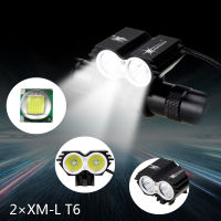 2x XM-L T6 LED Bike Lights Bicycle Light front Cycling Light Led flashlight Headlight with Battery