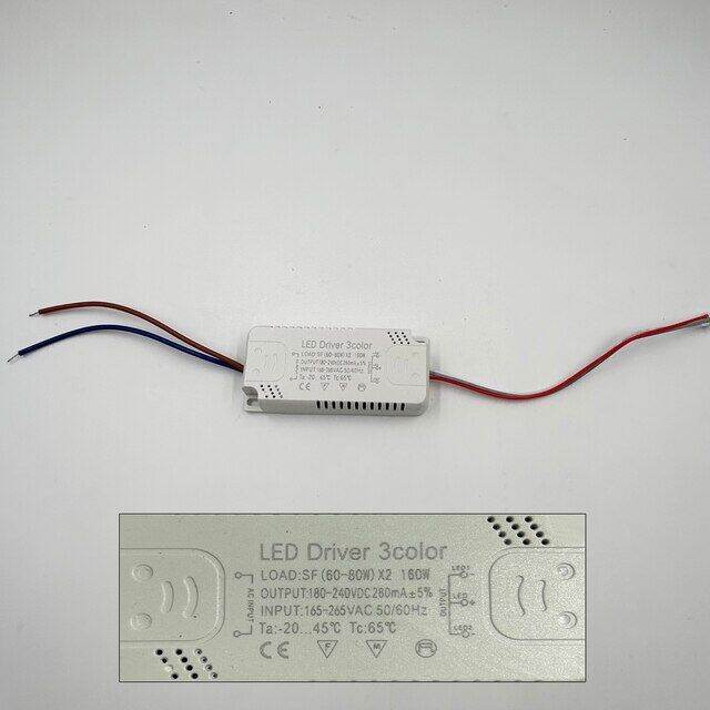 LED Driver 3 color Power Supply Cold Warm Neutral Adapter For 12W160W