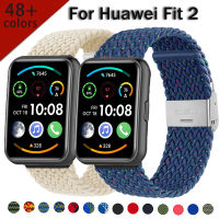 สายถักไนลอนสำหรับ Huawei Watch Fit 2วงทอสร้อยข้อมือปรับสายนาฬิกาข้อมือสำหรับ Huawei Fit 2 Band