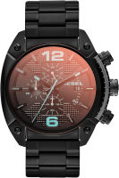 Diesel Mens Overflow Stainless Steel Chronograph Quartz Watch Black