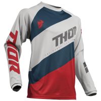 เสื้อกีฬาแขนสั้น ลายทีมเฉือน Thor Sector Shear Downhill สําหรับขี่จักรยานเสือภูเขา 2023