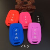 dvfggv ZAD 3button Silicone rubber car key cover case for Renault Duster Megane Duster Sandero Kangdoo Captur Twingo 3 buttons key