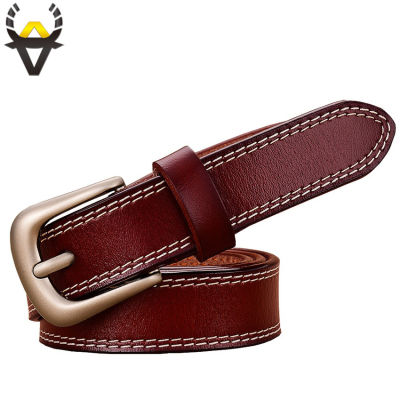 Fashion genuine leather belts for women Stitching up belt woman Quality cow skin pin buckle waist strap female Width 2.3 cm
