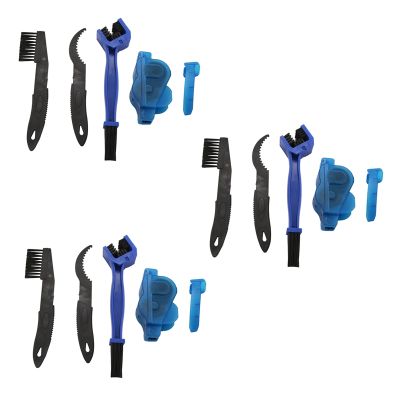 Bike Chain Scrubber, 12-Piece Portable Mountain Bike Chain Washer Cleaner Tool Quick Bicycle Clean Brush Kit