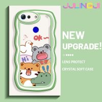 Jjlingji เคสเคสสำหรับ Honor V30 V20 Pro ดีไซน์ใหม่ลายสัตว์แฮปปี้คอลอร์ขอบคลื่นกันกระแทกแบบใสนิ่มเคสมือถือโปร่งใสลายกล้องถ่ายรูปที่สร้างสรรค์เคสซิลิกาเจลฝาครอบป้องกัน