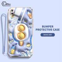 Callfire คอลไฟร์ เคสสำหรับ Vivo Y91C Y1S 1820 1929 ใหม่คอลเลกชั่นลายไอศกรีมขนมสตรอเบอร์รี่ฝาครอบป้องกันเคสนิ่มเคลือบอิเล็คโทรเพลทหรูหราฟรีสายคล้องกันตกและการชนกัน