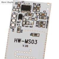 ?Best Buyle เซ็นเซอร์เรดาร์เคลื่อนไหว HW-MS03 2.4GHz ถึง5.8GHz ร่างกายมนุษย์สวิทช์เหนี่ยวนำ RCWL-0516โมดูลเซ็นเซอร์เรดาร์ไมโครเวฟสำหรับ Arduino DIY